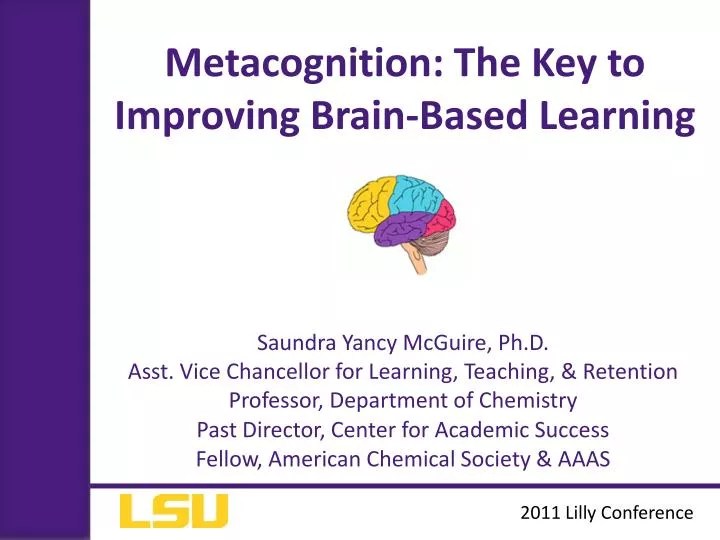 PPT Metacognition The Key to Improving BrainBased Learning