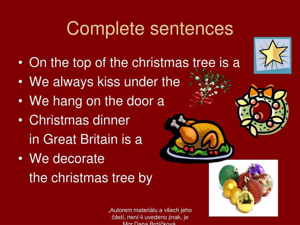 PPT ribbon tinsel garland glass baubles PowerPoint Presentation, free