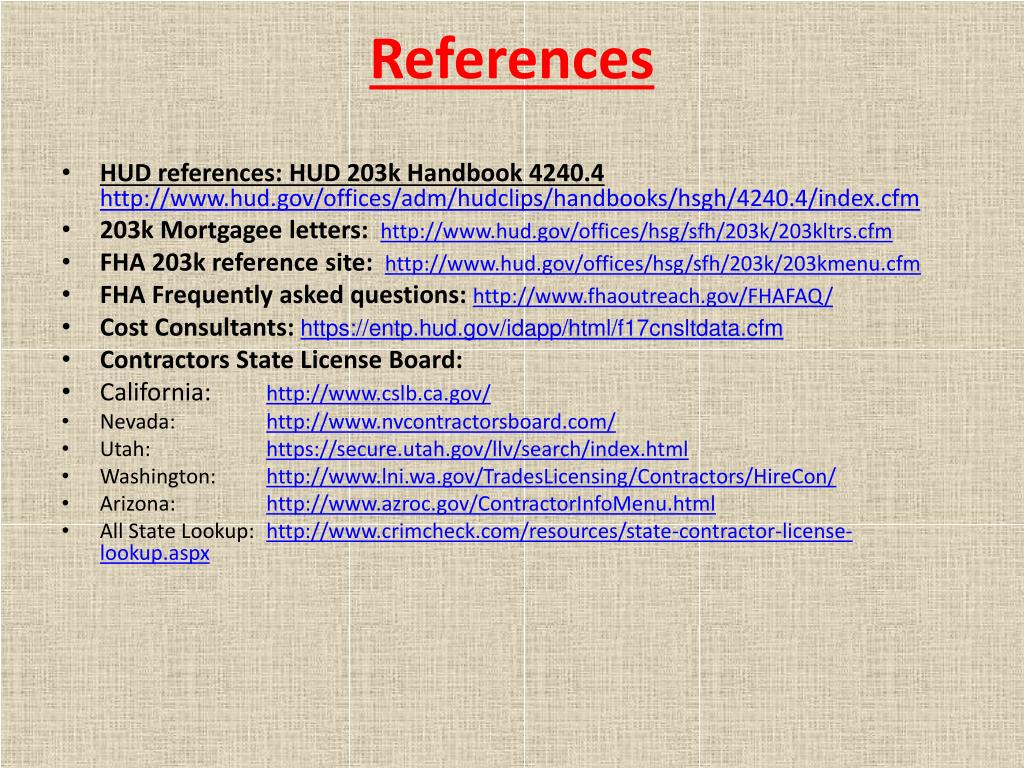 PPT FHA Streamlined(K) & 203(k) Training PowerPoint Presentation ID