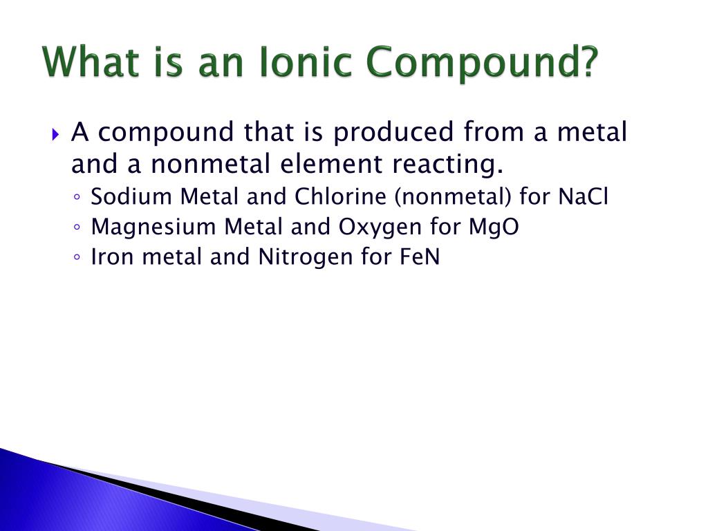PPT Ions, Ionic Nomenclature, Molecular Compounds, and Metals