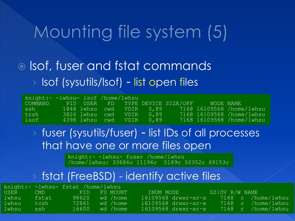 PPT Chapter 5 The Filesystem PowerPoint Presentation, free download