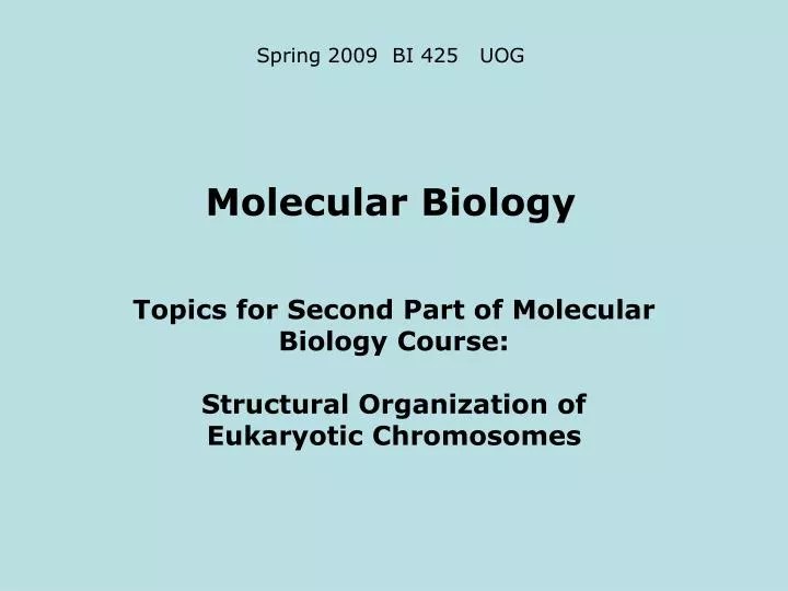 PPT Molecular Biology PowerPoint Presentation, free download ID5125758