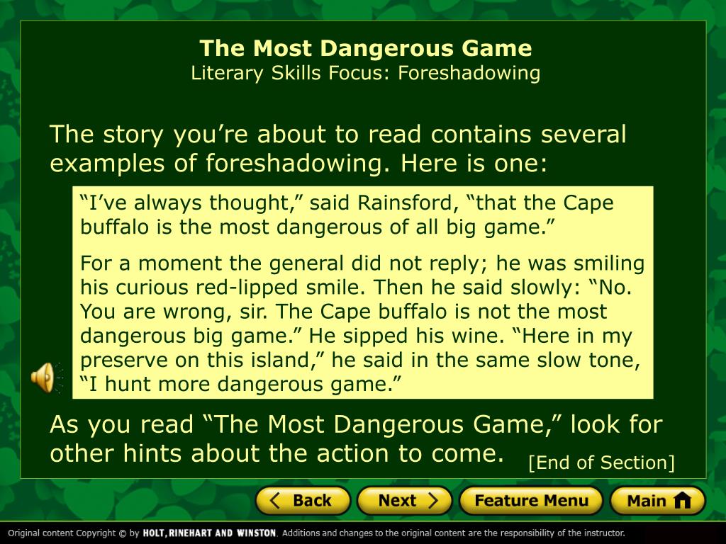 PPT The Most Dangerous Game by Richard Connell PowerPoint