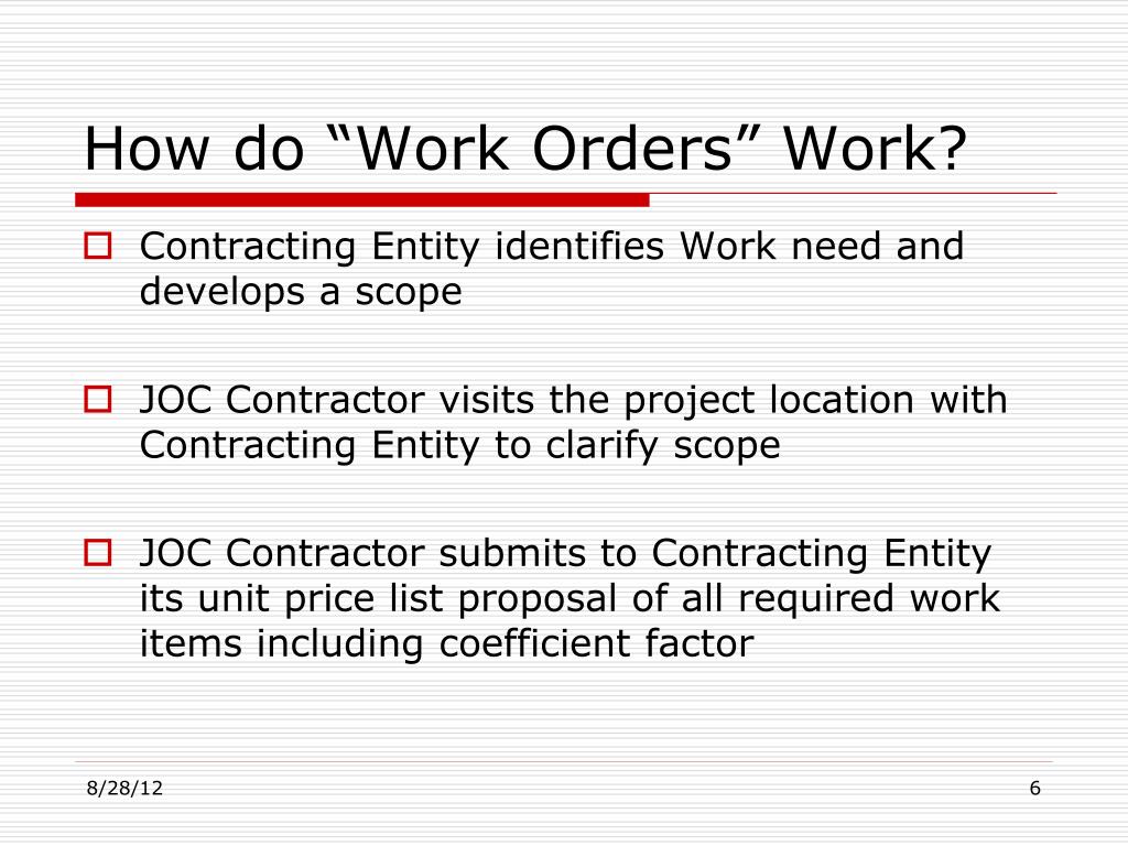 PPT JOB ORDER CONTRACTING PowerPoint Presentation, free download ID