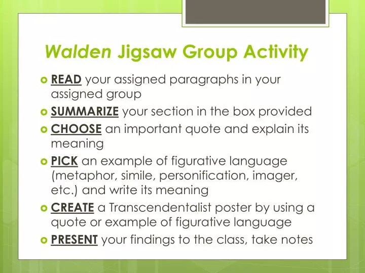 PPT Walden Jigsaw Group Activity PowerPoint Presentation, free