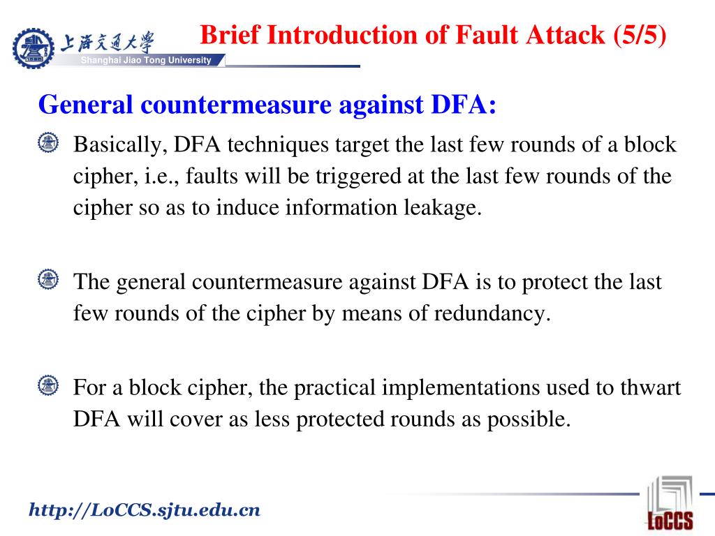 PPT Linear Fault Analysis of Block Ciphers PowerPoint Presentation