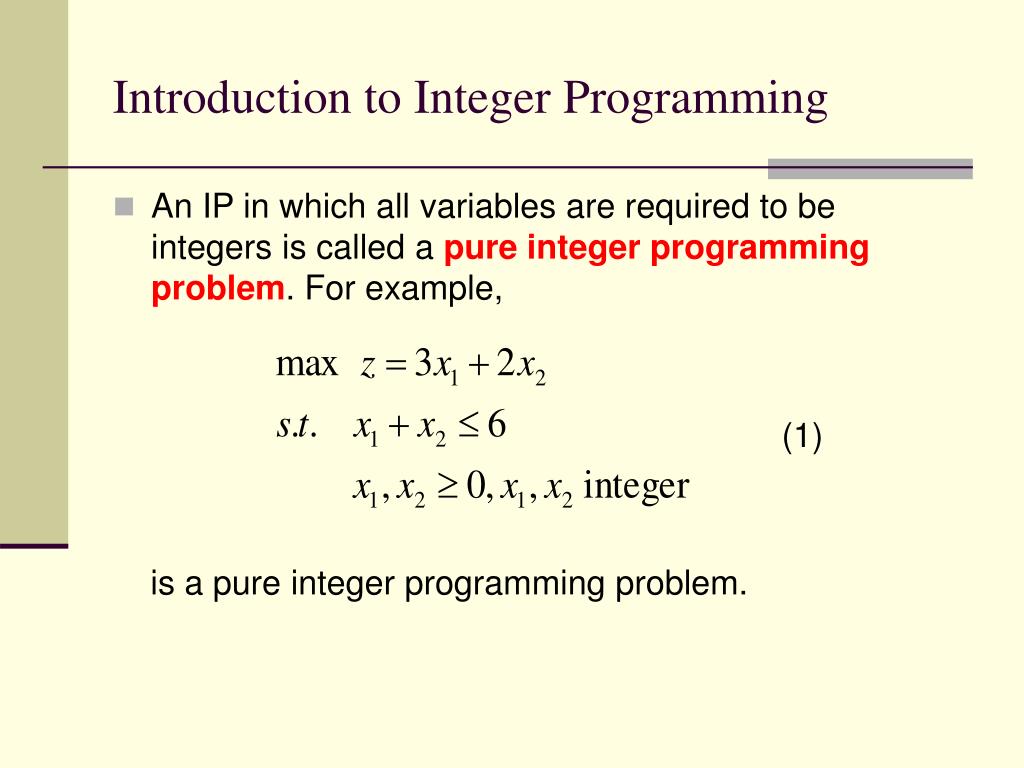 PPT Integer Programming PowerPoint Presentation, free download ID