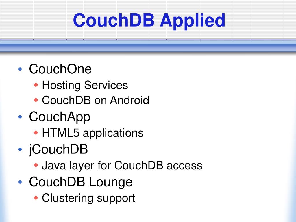 PPT NoSQL Databases CouchDB PowerPoint Presentation, free download