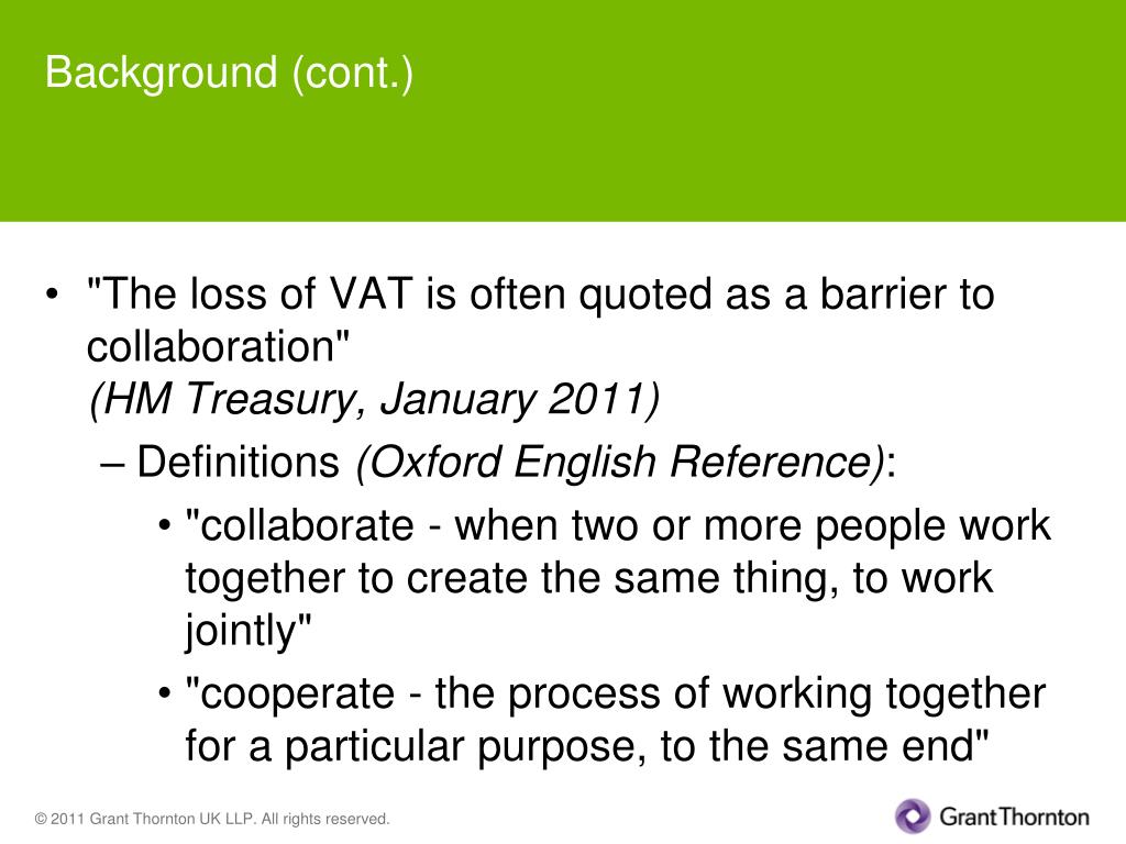 PPT VAT and the cost sharing exemption Rhys Grant Thornton UK