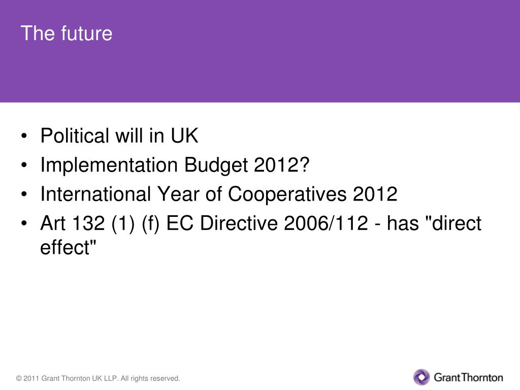 PPT VAT and the cost sharing exemption Rhys Grant Thornton UK