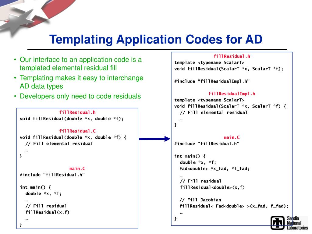 PPT Automatic Differentiation of C++ Codes With Sacado PowerPoint