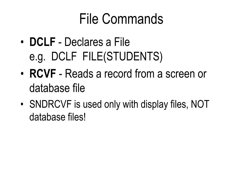 PPT CL Programming with Database Files PowerPoint Presentation, free