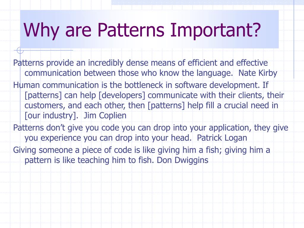 PPT An Introduction to Patterns PowerPoint Presentation, free download ID5143743