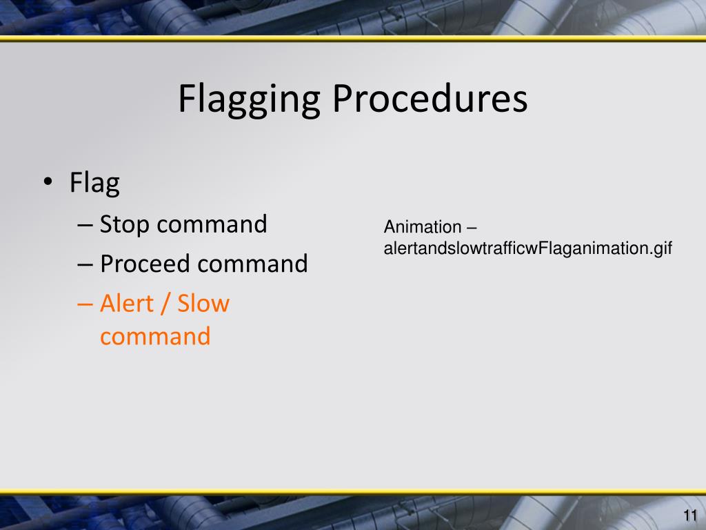 PPT Flagger Control PowerPoint Presentation, free download ID5147541