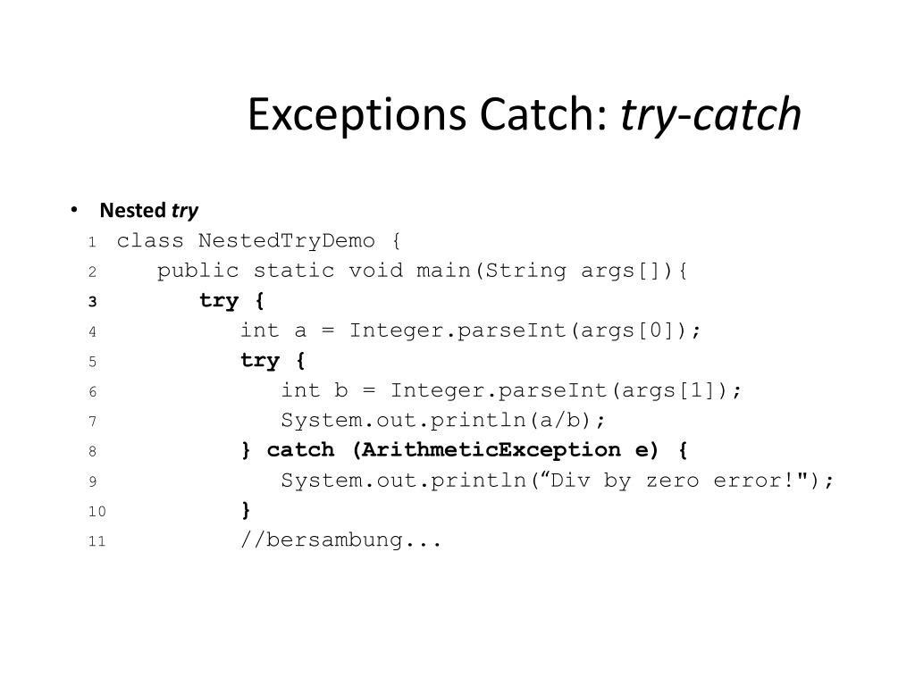 PPT Exception Handling PowerPoint Presentation, free download ID