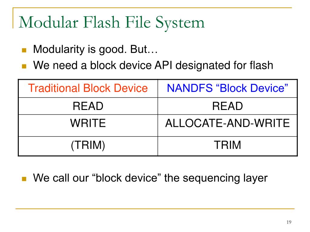 PPT NANDFS A Flexible Flash File System for RAMConstrained Systems
