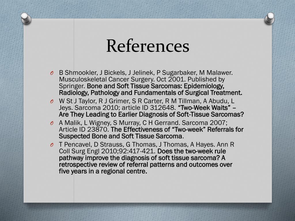 PPT 2 week referrals for bone and soft tissue tumours PowerPoint