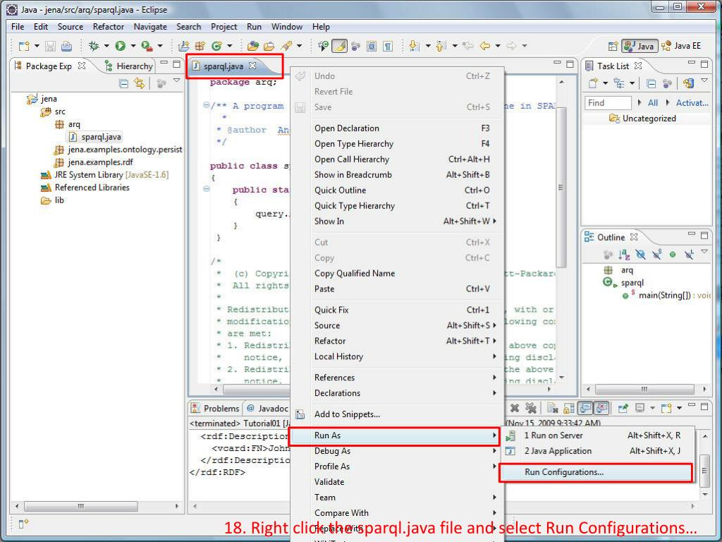 PPT Eclipse for Jena & ARQ PowerPoint Presentation, free download