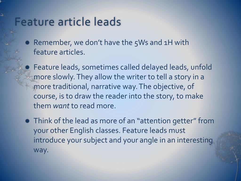 PPT Feature Articles PowerPoint Presentation, free download ID5156274