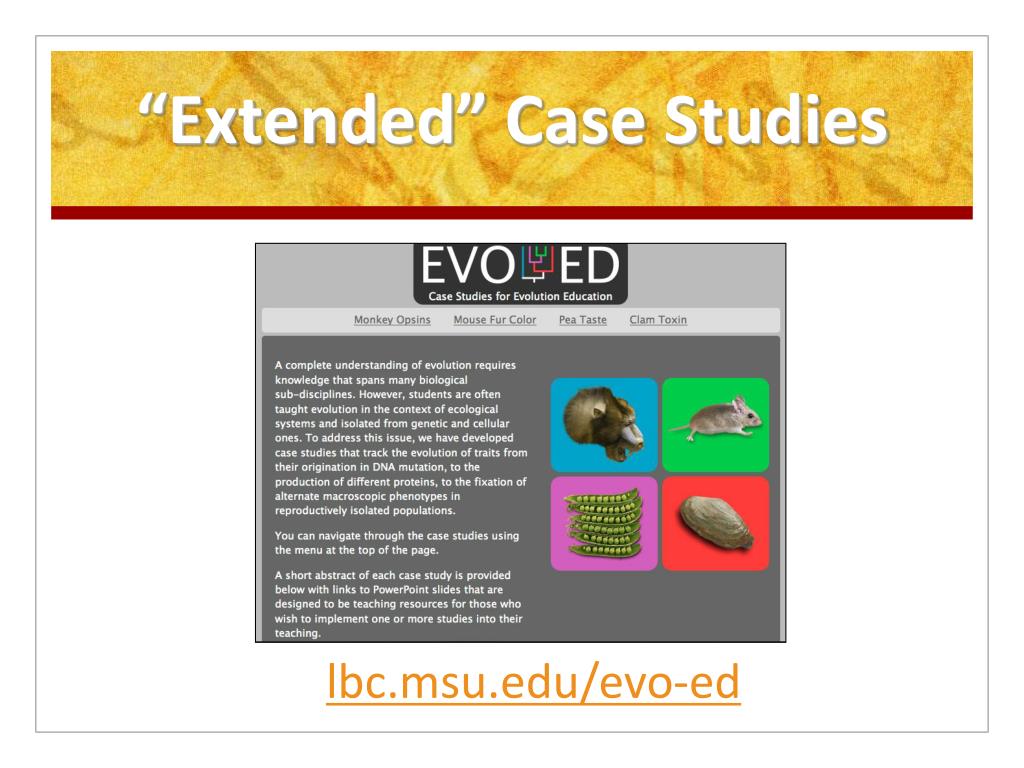 PPT Teaching Evolution Using Case Studies PowerPoint Presentation