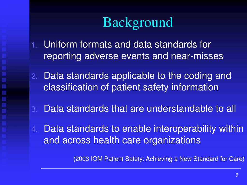 PPT Bridging Terminology and Classification Gaps among Patient Safety