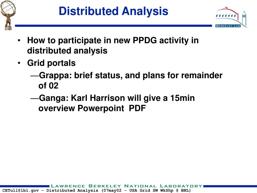 PPT Distributed Analysis PowerPoint Presentation, free download ID