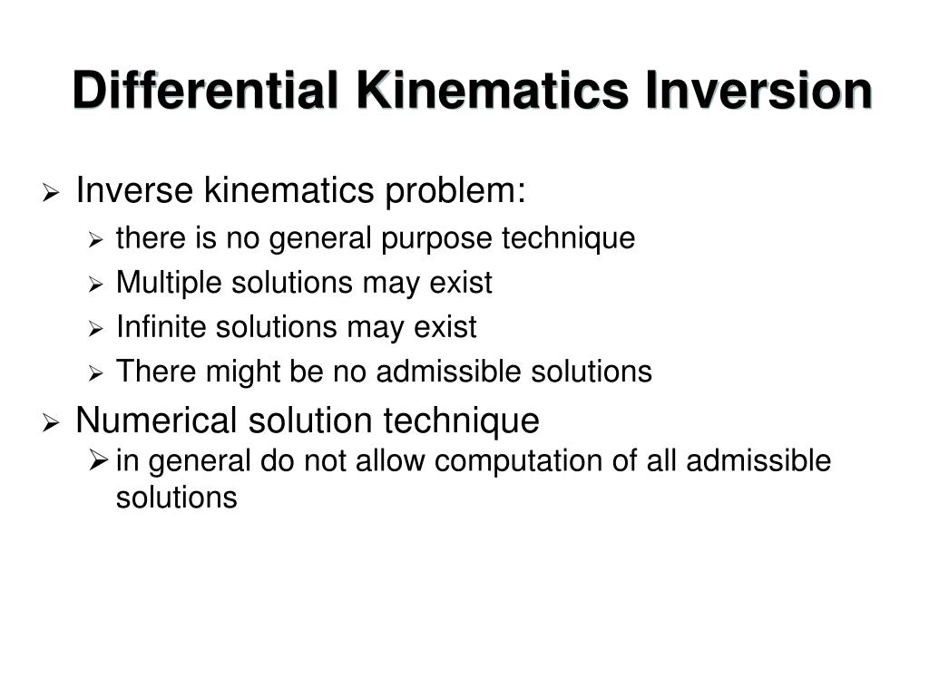 PPT Review Differential Kinematics PowerPoint Presentation, free