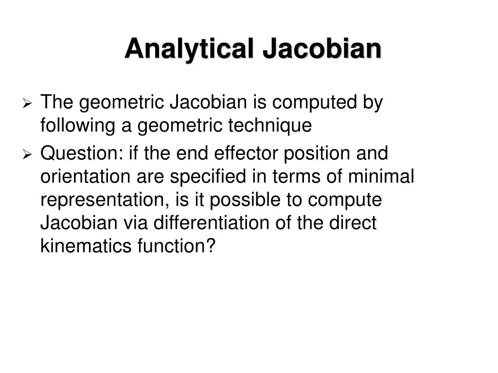 PPT Review Differential Kinematics PowerPoint Presentation, free