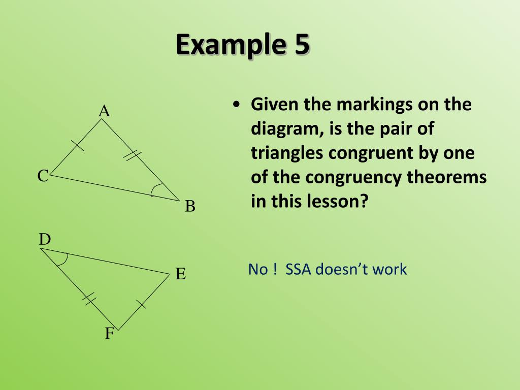 PPT Theorems to Prove Congruent Triangles PowerPoint Presentation