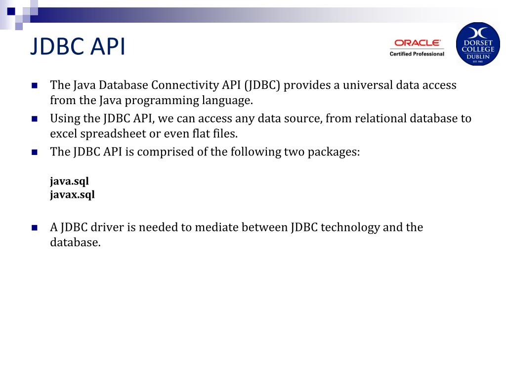 PPT Database applications with JDBC PowerPoint Presentation, free