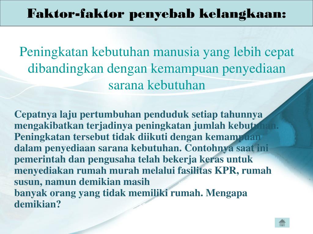 PPT Hubungan Kelangkaan Sumber Daya dengan Kebutuhan Manusia oleh