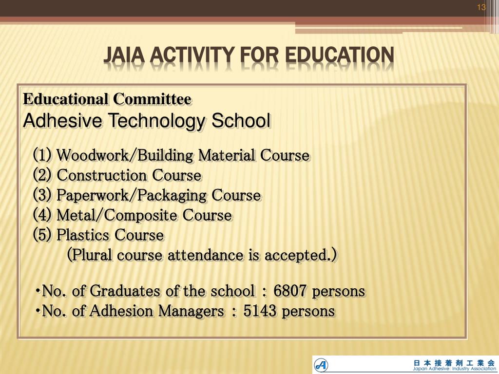 PPT T he Adhesive Market in Japan AND JAPAN ADHESIVE INDUSTRY