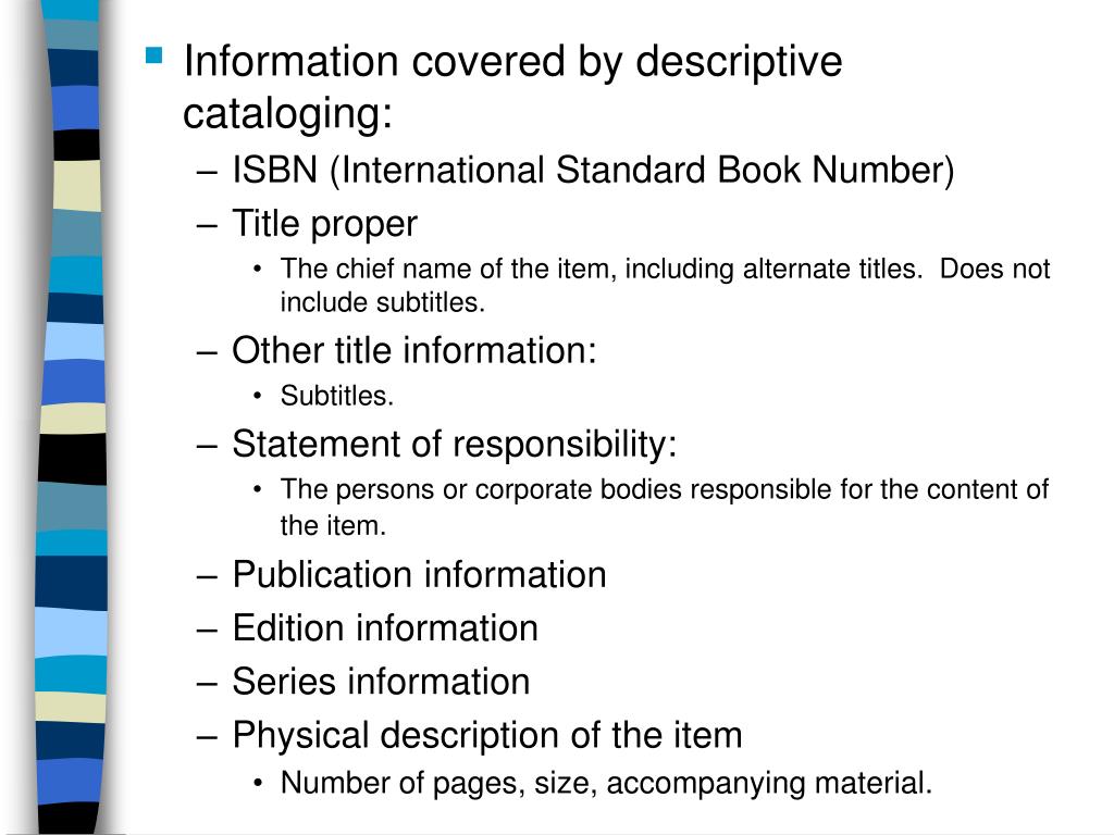 PPT Cataloging Manual PowerPoint Presentation, free download ID5165860