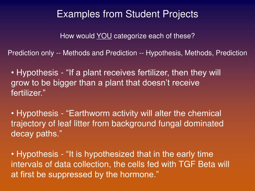 PPT Hypothesis vs. Prediction Is there a difference? If so, what is