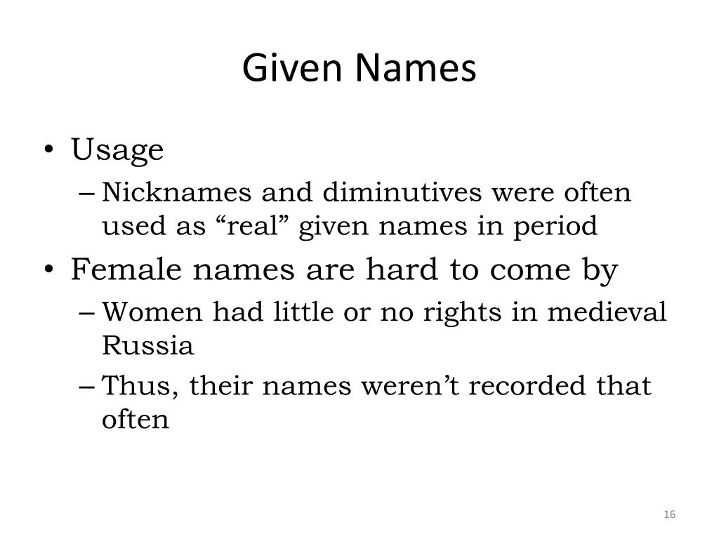PPT Names 301 Introduction to Russian Names PowerPoint