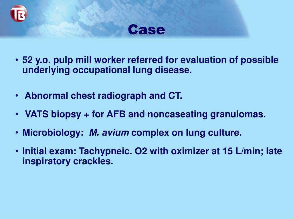 PPT Nontuberculous Mycobacteria (NTM) Causes of Occupational