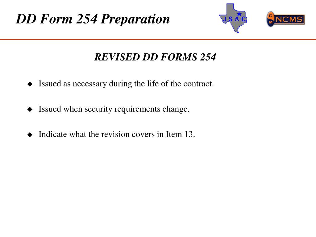 PPT PREPARATION OF A DD FORM 254 FOR SUBCONTRACTING Cal Stewart ISP