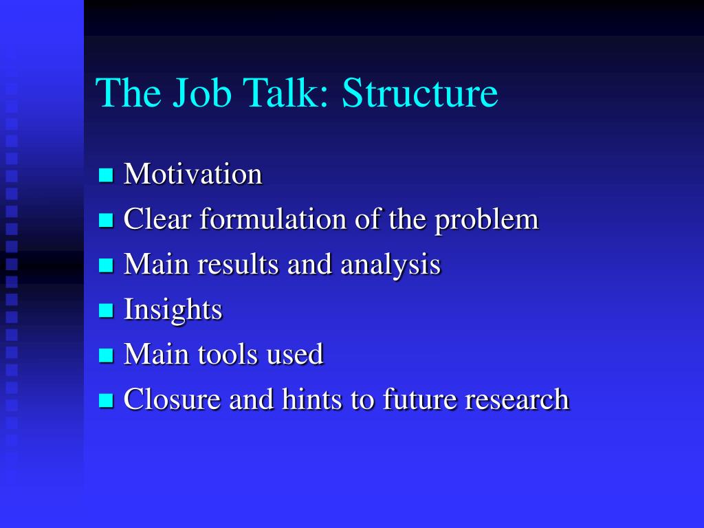 PPT The Academic Job Search PreInterview, the Interview and Beyond