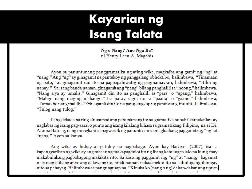 PPT BAHAGINAN TakdangAralin PowerPoint Presentation, free download