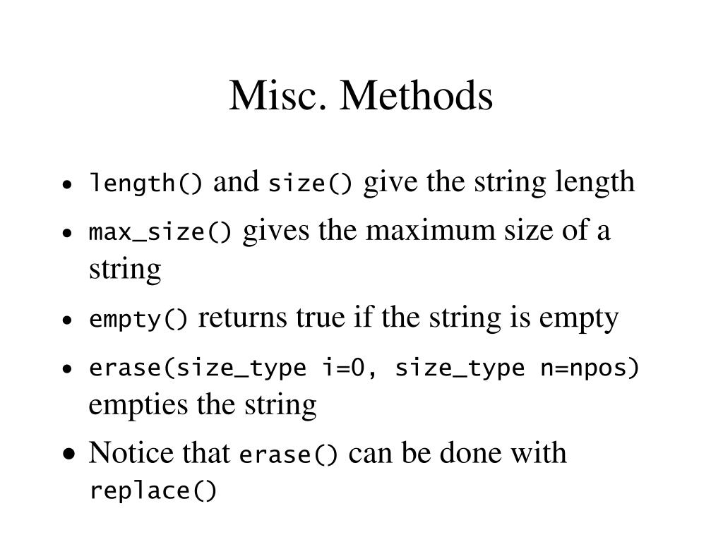 PPT The Standard String Class PowerPoint Presentation, free download