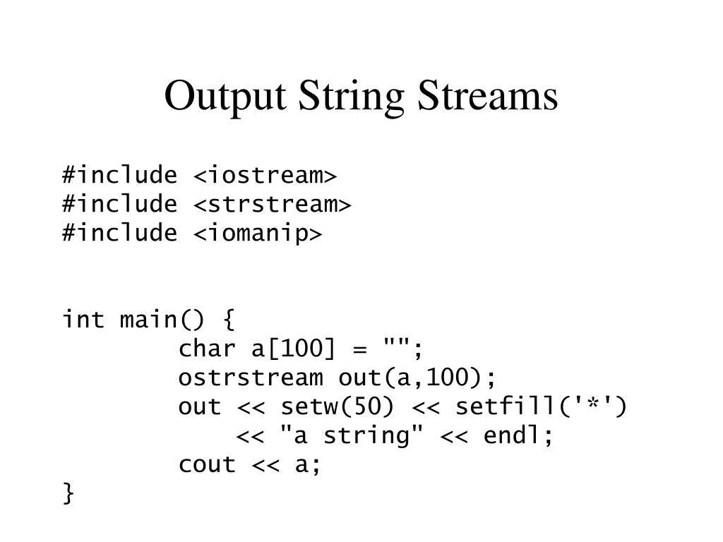 PPT The Standard String Class PowerPoint Presentation, free download
