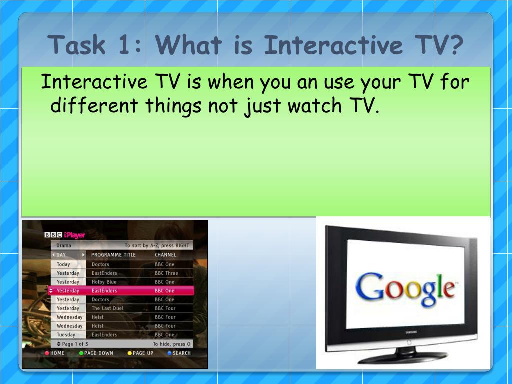 PPT Topic 2 Home Entertainment Interactive digital television