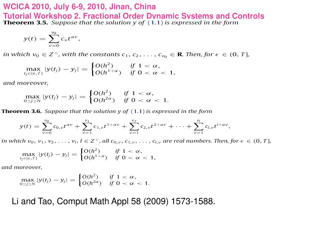 PPT Several Problems in Fractional Ordinary Differential Equations