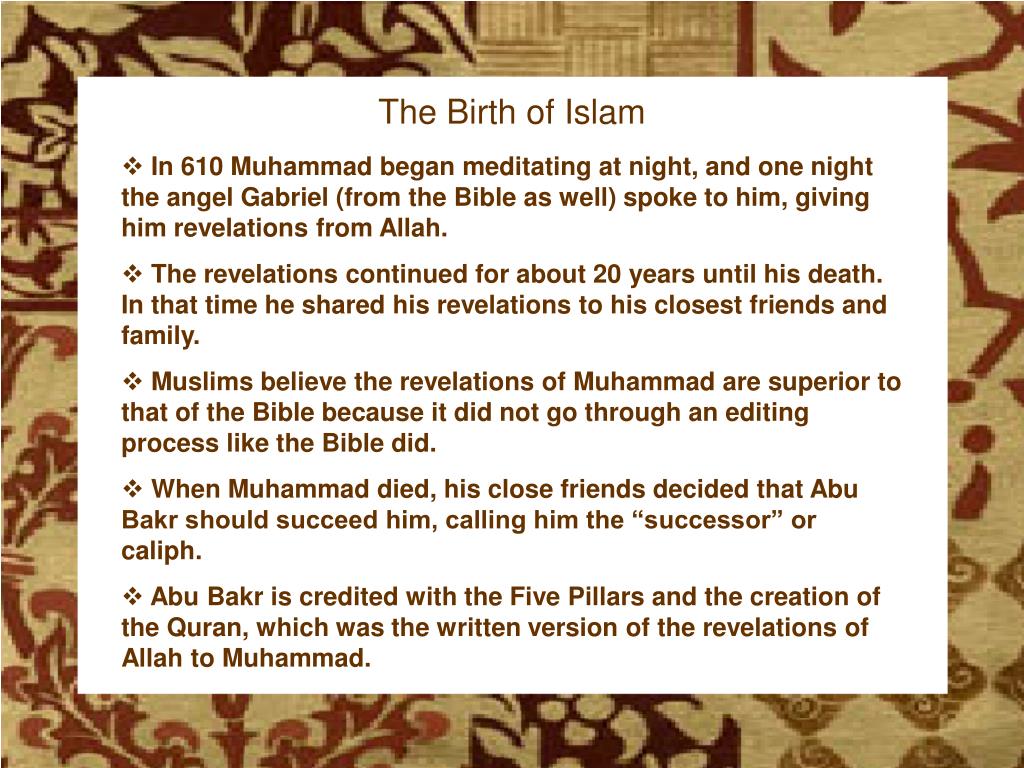 PPT The Birth of Islam PowerPoint Presentation, free download ID