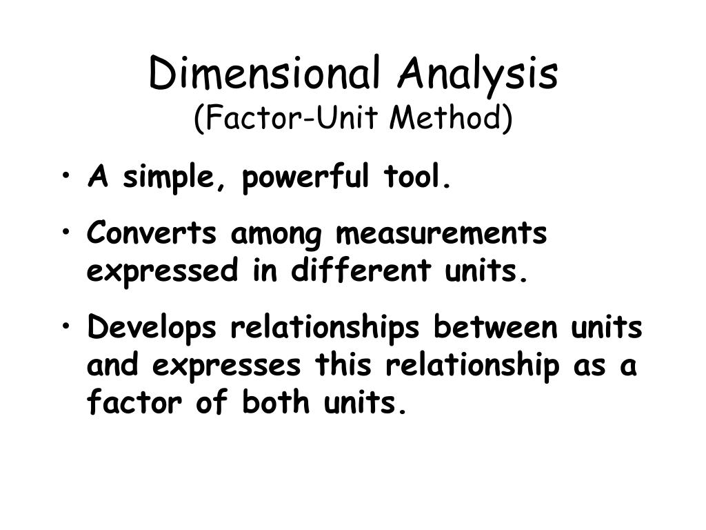 PPT Dimensional Analysis PowerPoint Presentation, free download ID