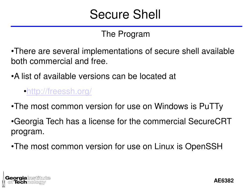 PPT Secure Shell PowerPoint Presentation, free download ID5185250