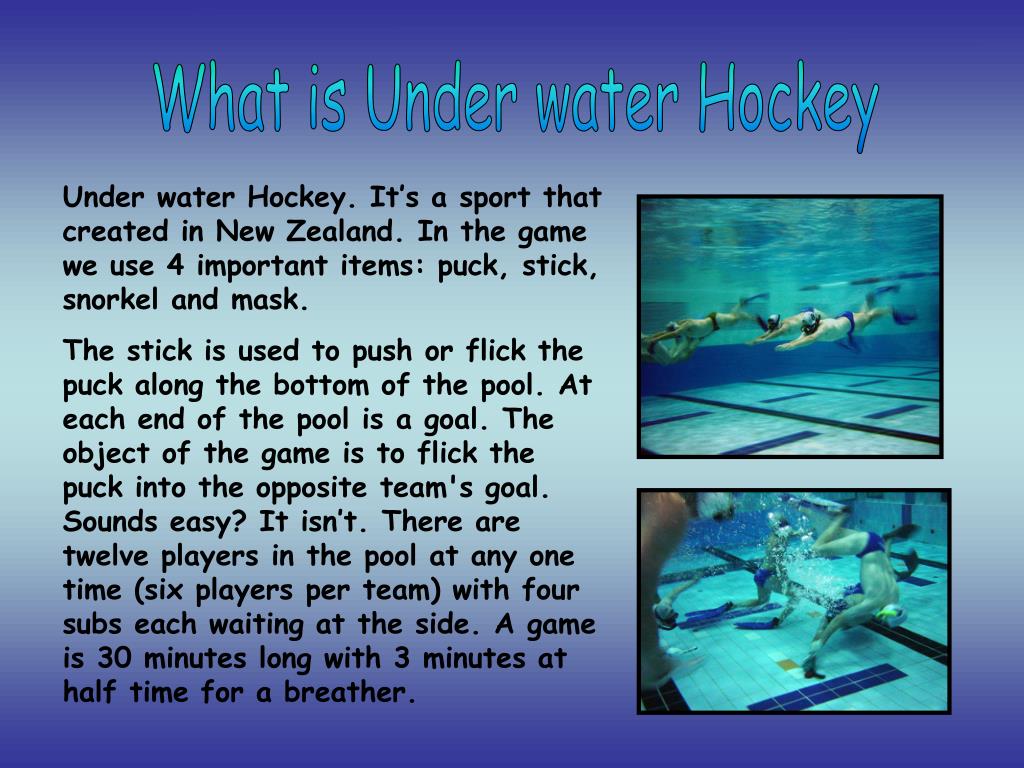 PPT Under water Hockey PowerPoint Presentation, free download ID