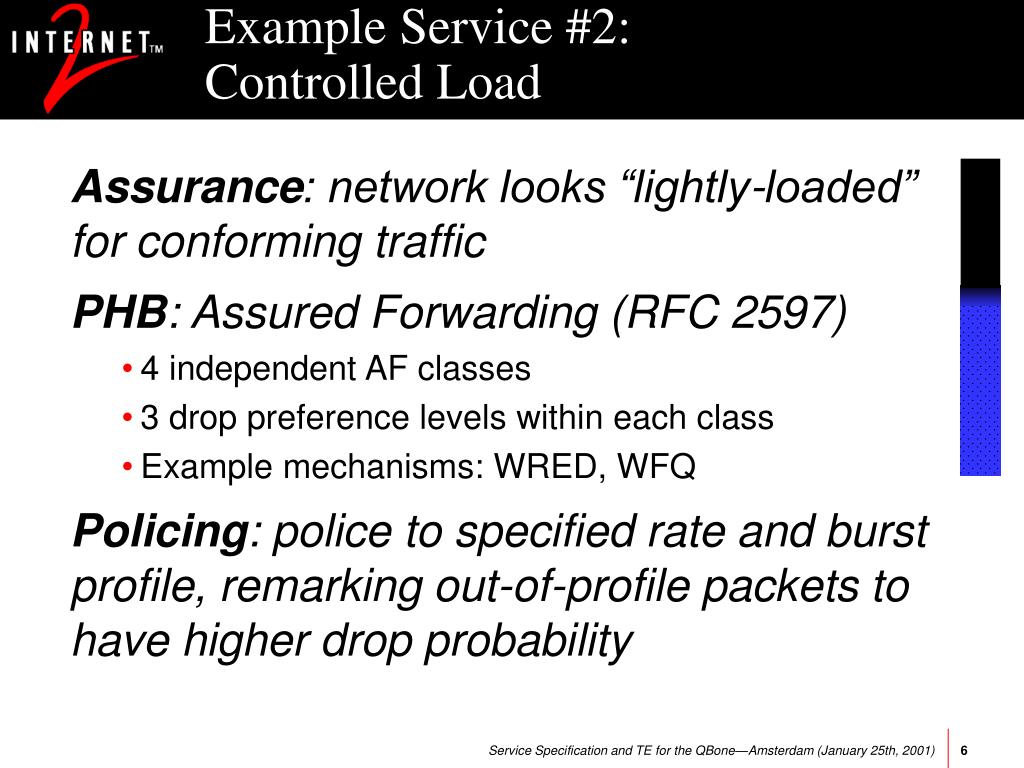 PPT Service Specification and TE for the QBone PowerPoint