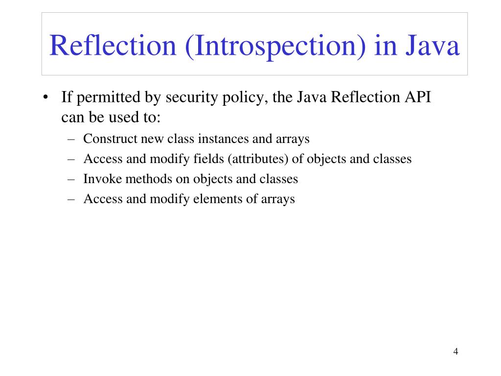 PPT Java reflection PowerPoint Presentation, free download ID5188967