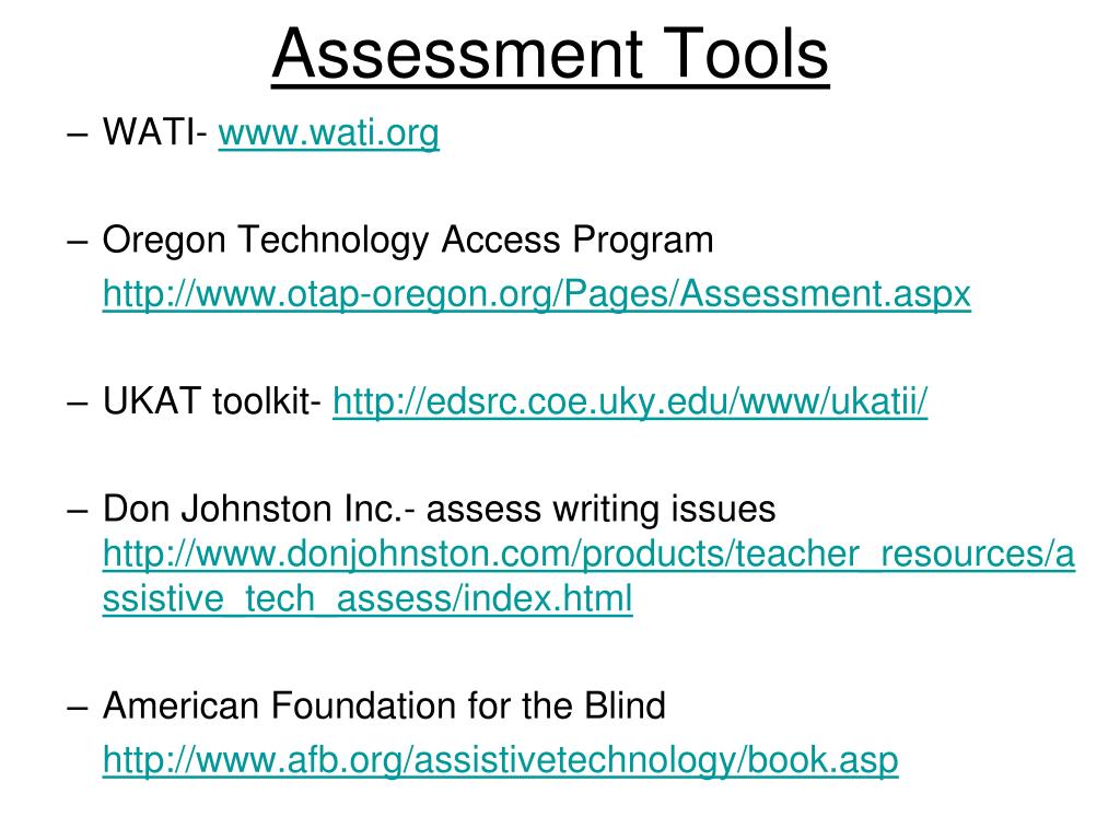 PPT Assistive Technology Assessment & Implementation PowerPoint